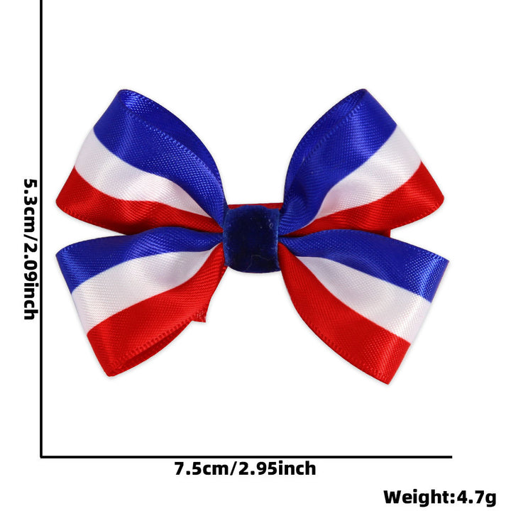 Women's Independence Day mini grosgrain ribbon hair bow with alligator clip Bowlift
