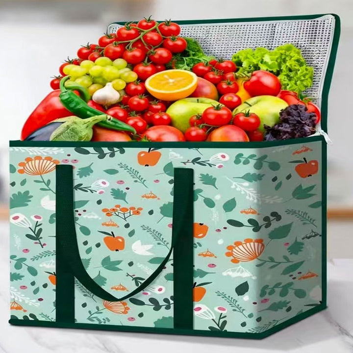 Insulated shopping bag with large volume Bowlift