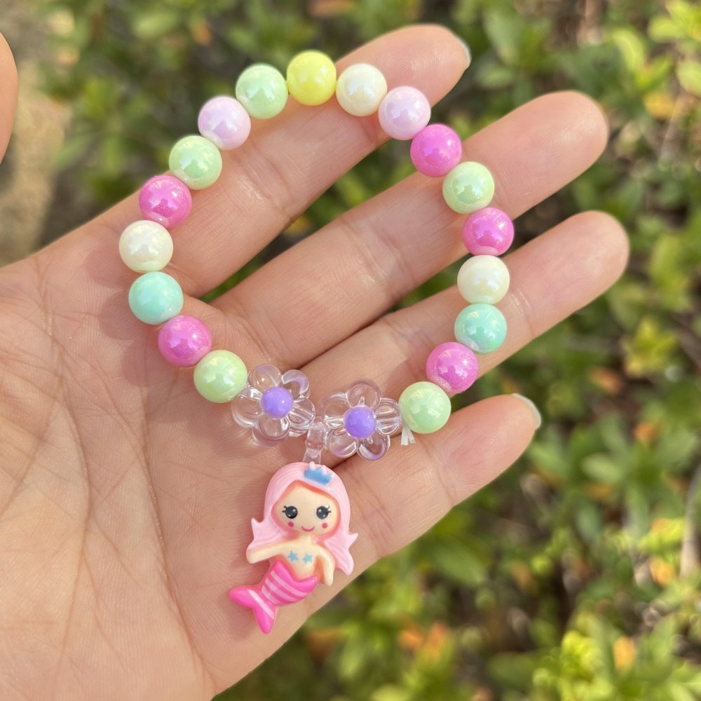 Colorful bracelet with flower charms Bowlift