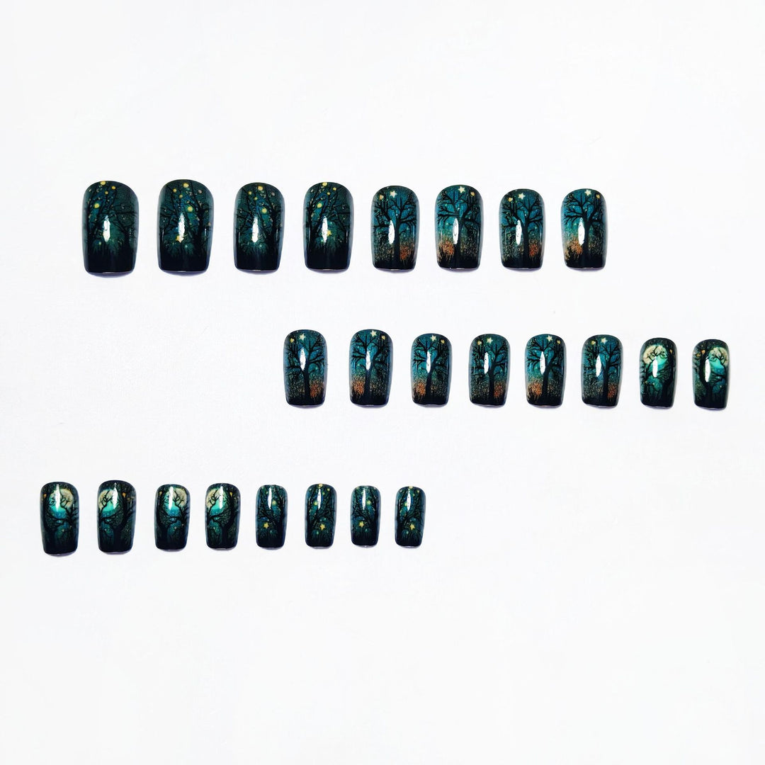 Artistic Night Sky Nail Art Bowlift