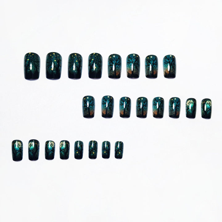 Artistic Night Sky Nail Art Bowlift
