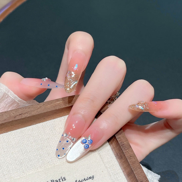 Decorative Glimmering Press-On Nail Art Set Bowlift