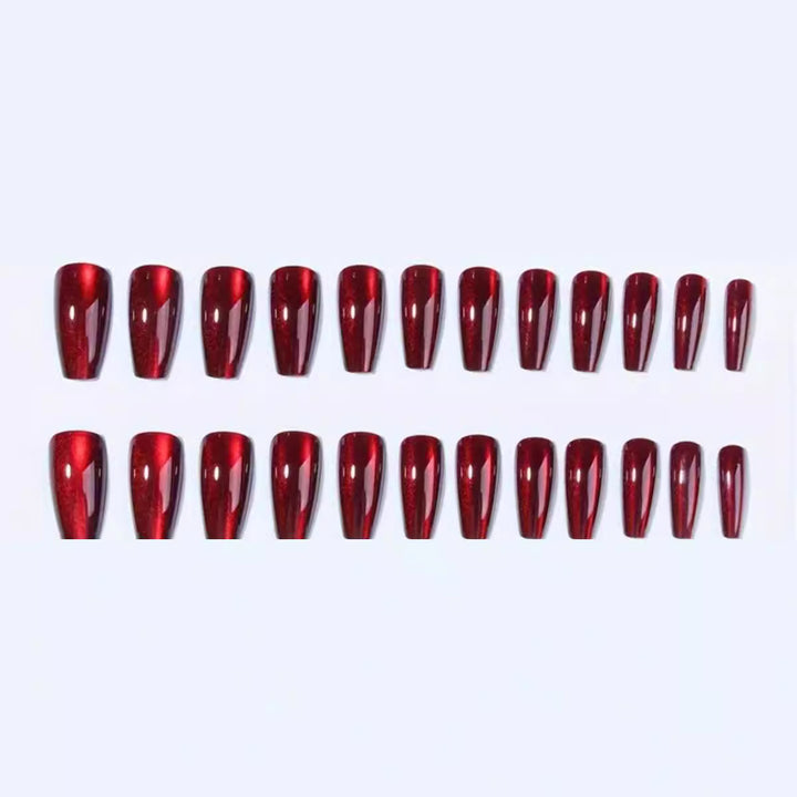 High-Gloss Almond-Shaped Press-On Nail Set Bowlift