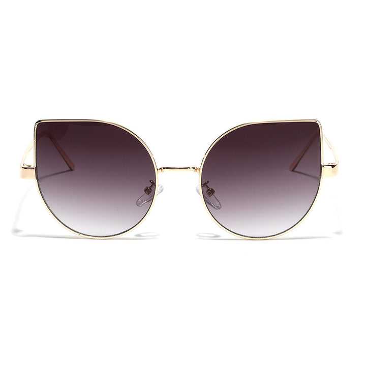 Ladies Cat-Eye Sunglasses with Polarized Lenses and Elegant Metal Frame Bowlift