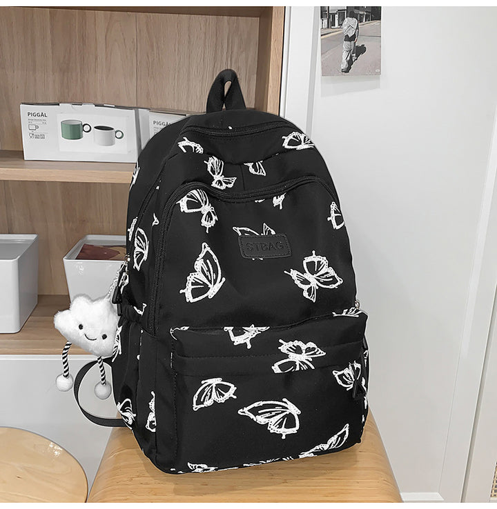 Butterfly Print Casual Backpack
