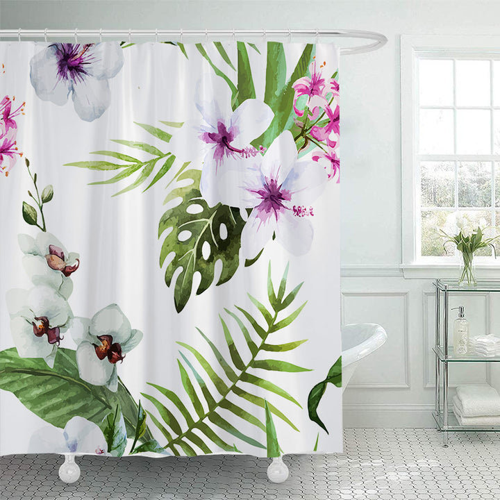 Botanical Illustration Shower Curtain Bowlift