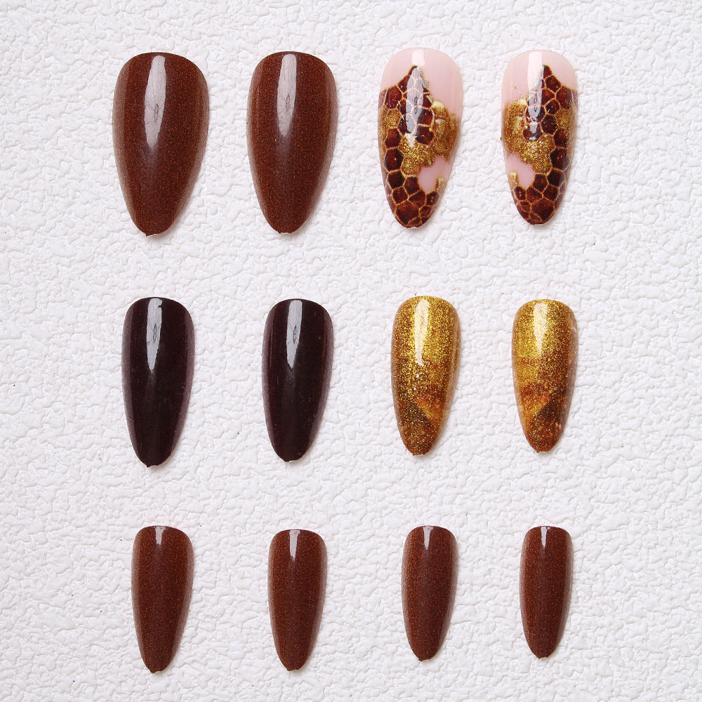 Artistic Textured Press-On Nails Bowlift