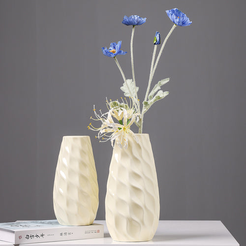 Textured Ceramic Flower Vase