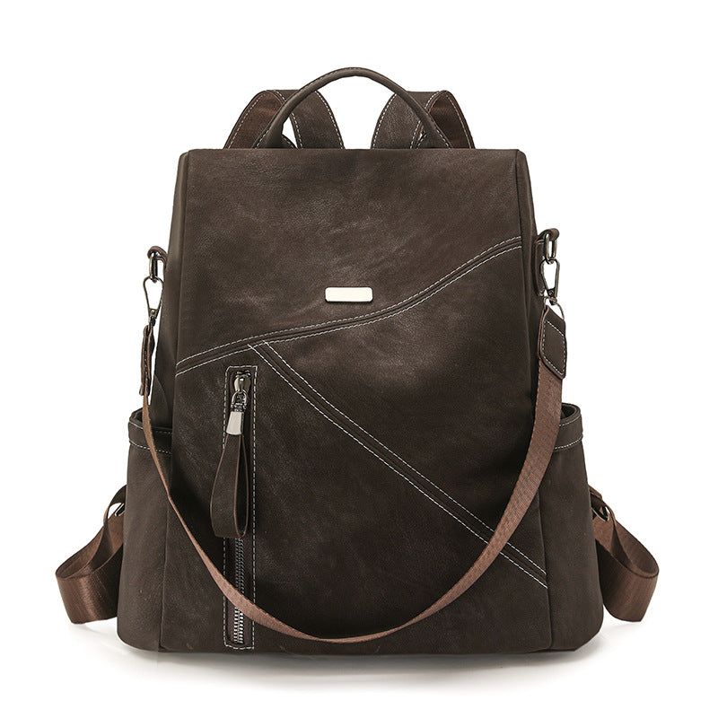 Stylish Multi-Functional Leather Backpack Bowlift
