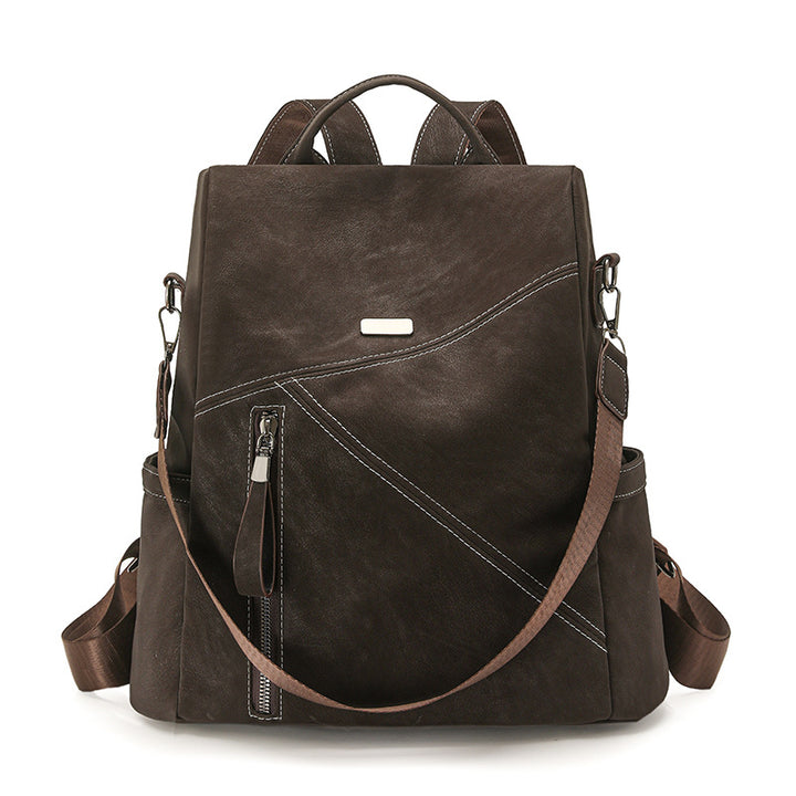 Stylish Multi-Functional Leather Backpack Bowlift