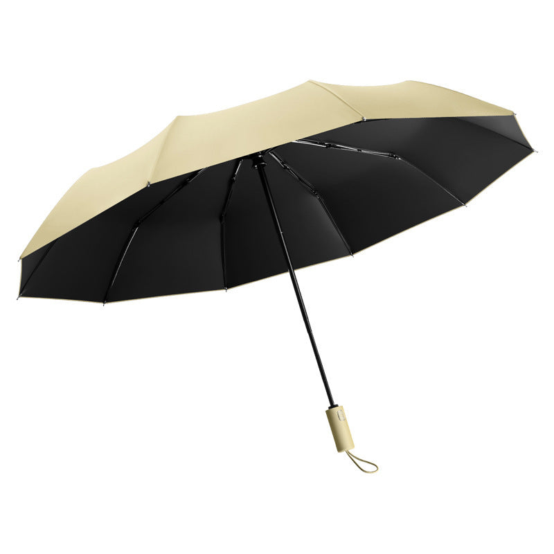 Women's Automatic Folding Umbrella with Ergonomic Handle and Stable Construction Bowlift