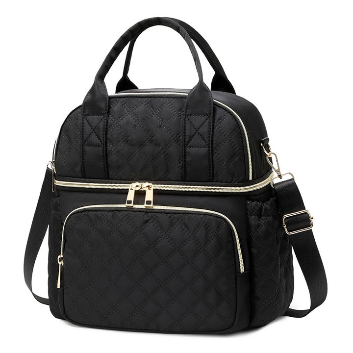 Elegant and Spacious Quilted Shoulder Bag Bowlift