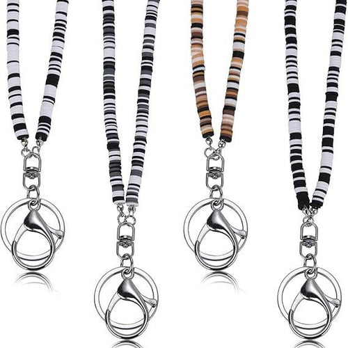 Colorful Beaded ID Badge Holder Lanyard Bowlift