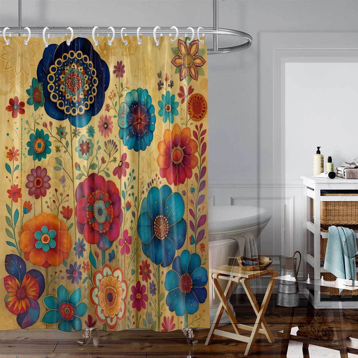 Camping-Themed Shower Curtain Bowlift