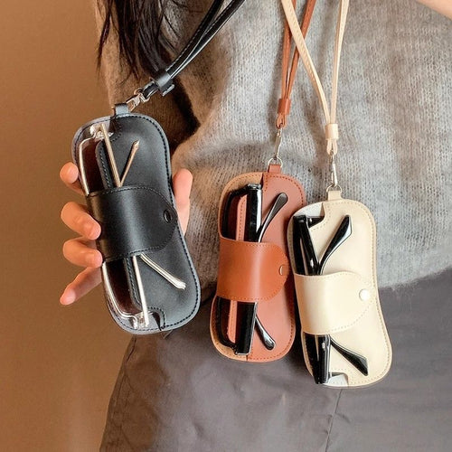 Leather Eyewear Case with Adjustable Strap Bowlift