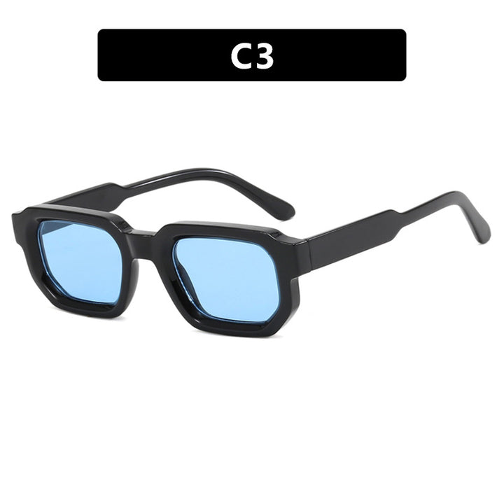 Women's geometric sunglasses with stylish transparent frame and polarized lenses Bowlift