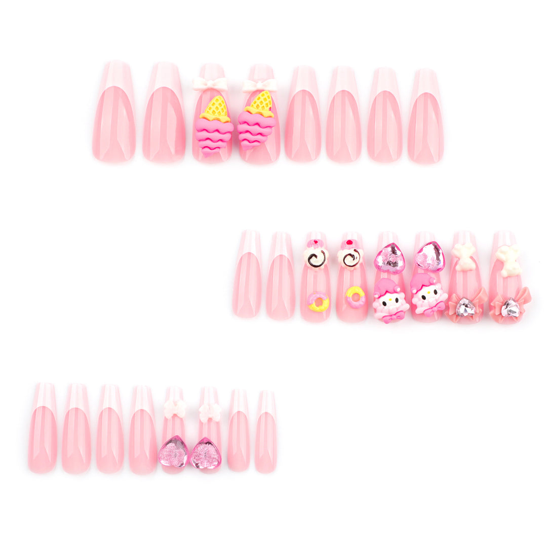 Artful nail extensions with 3D dessert motif Bowlift