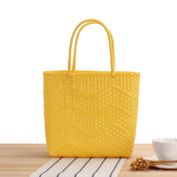Handbag Made of High-Strength Braided Material with Elegant Wave Structure Bowlift