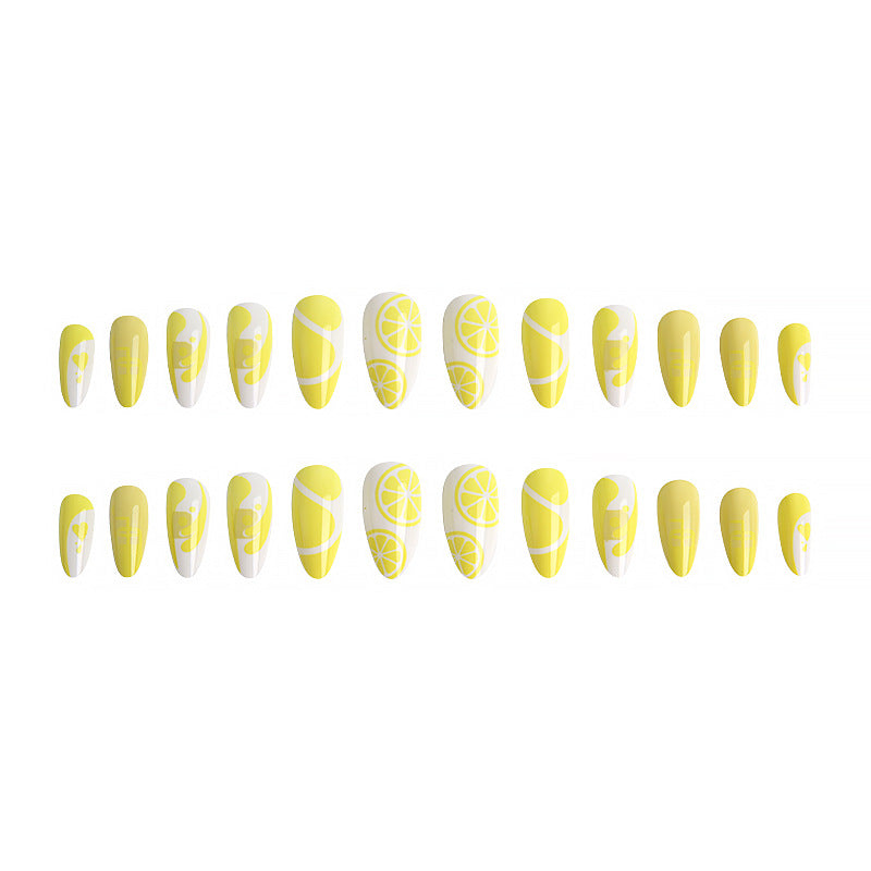 Artificial nails with fruity lime motif Bowlift