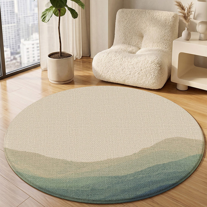 Round Textured Area Rug Bowlift