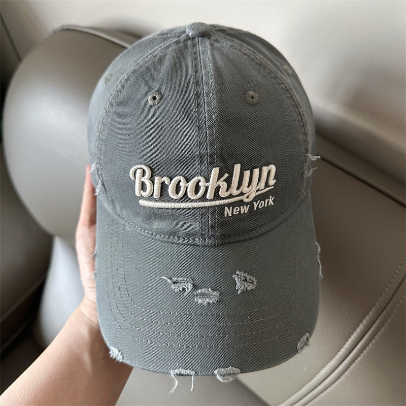 Men's Distressed Brooklyn Baseball Cap Bowlift