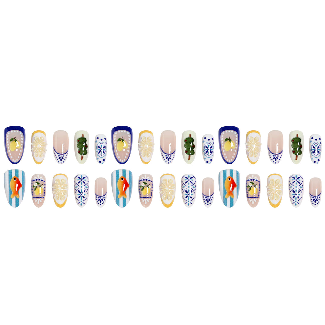 Artful nail tips with hand-drawn designs Bowlift