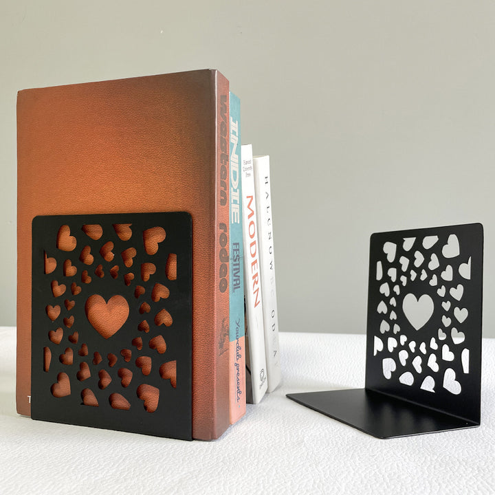 Heart-Shaped Decorative Bookends
