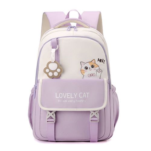 Cute Cat-Themed School Backpack