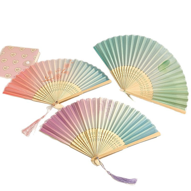 Hand fan made of high-quality paper and bamboo Bowlift