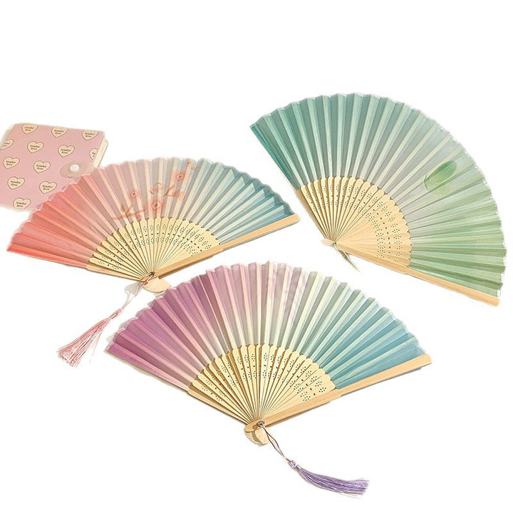 Hand fan made of high-quality paper and bamboo Bowlift
