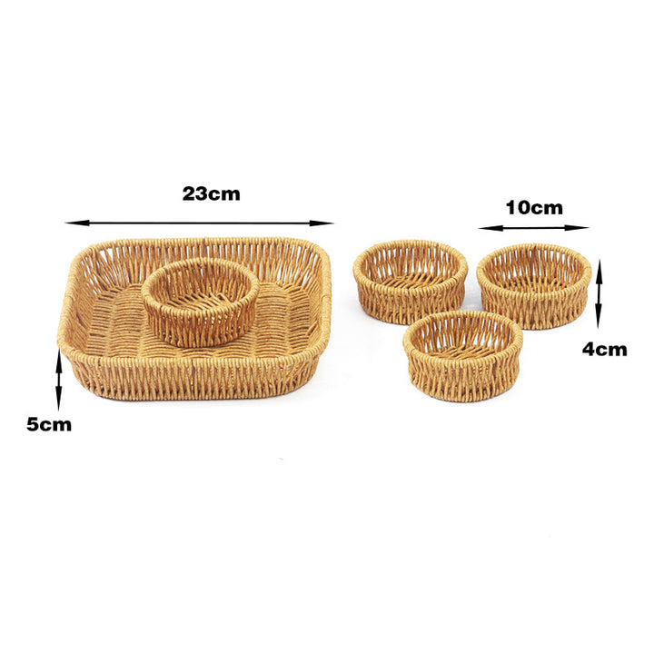 Multi-Function Woven Storage Basket Set Bowlift