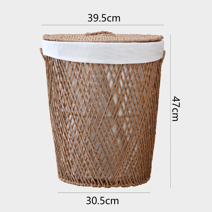 Decorative laundry basket with lid Bowlift