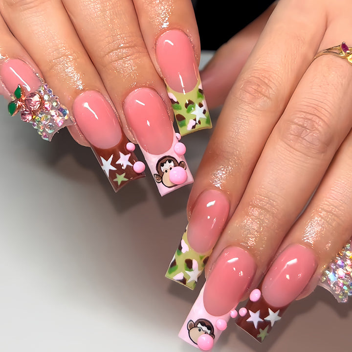 Creative Themed Press-On Nail Art Extensions Bowlift