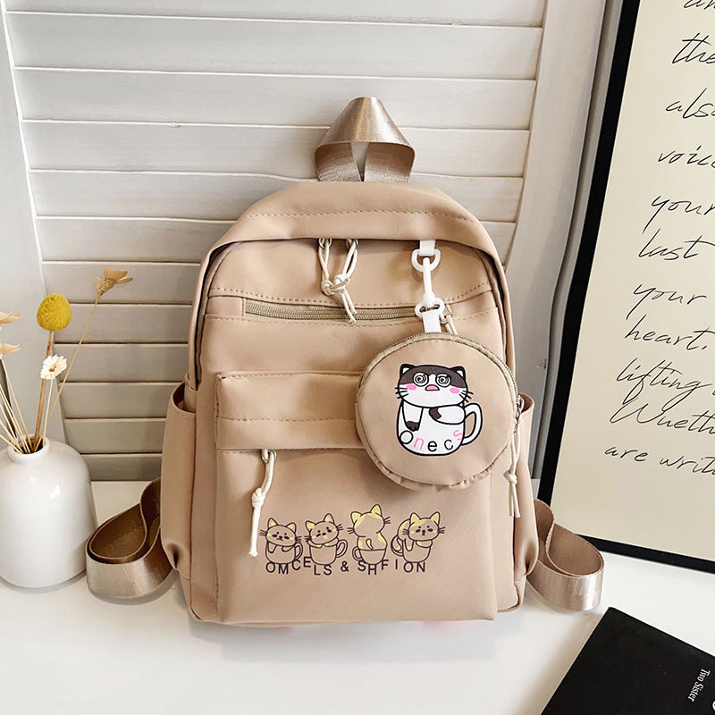 Cute Illustrated Cat Design Backpack