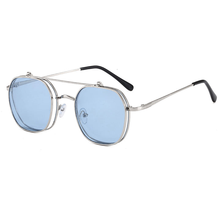 Women's geometric oversized sunglasses with elegant golden frame Bowlift