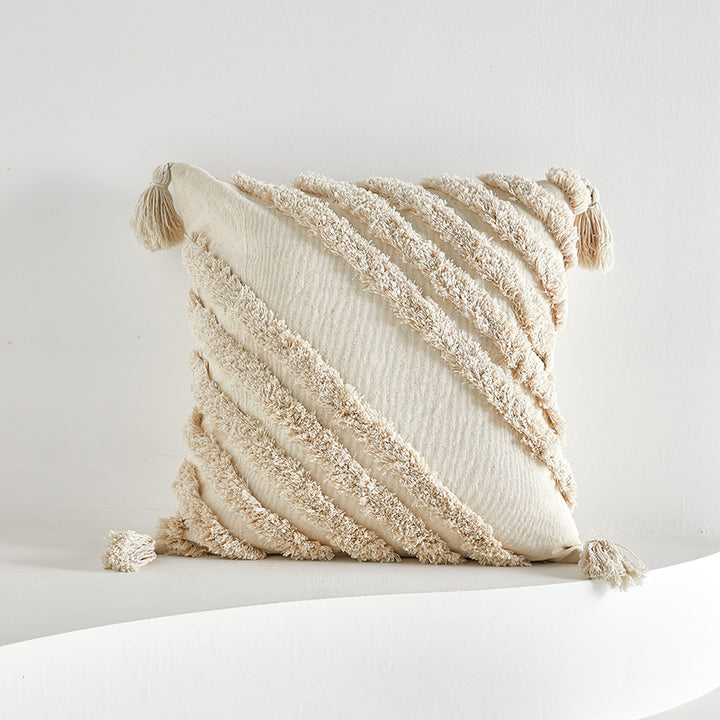 Textured Zigzag Pattern Decorative Pillow