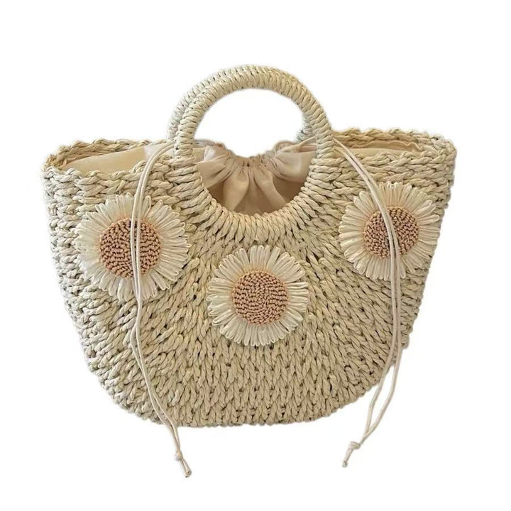 Padded basket bag with floral embellishments Bowlift