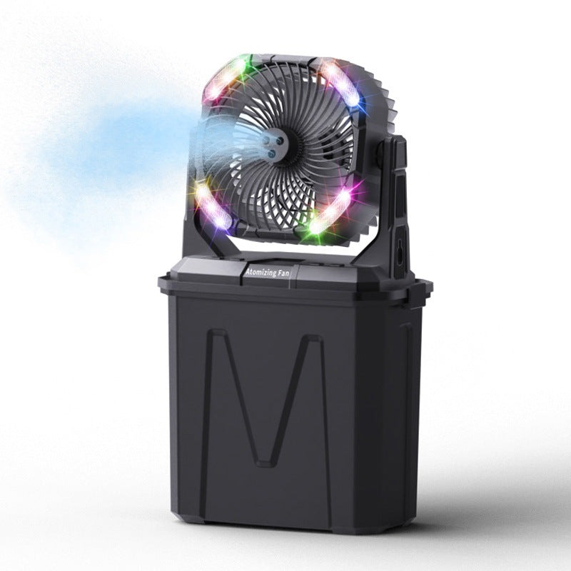 Portable Atomizing Fan with LED Lights Bowlift