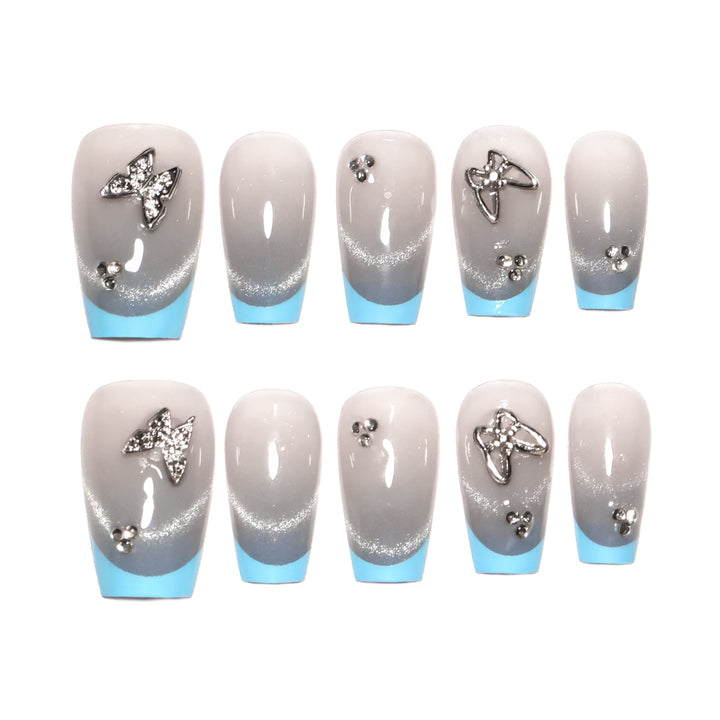 Artificial nail art with modern accents Bowlift