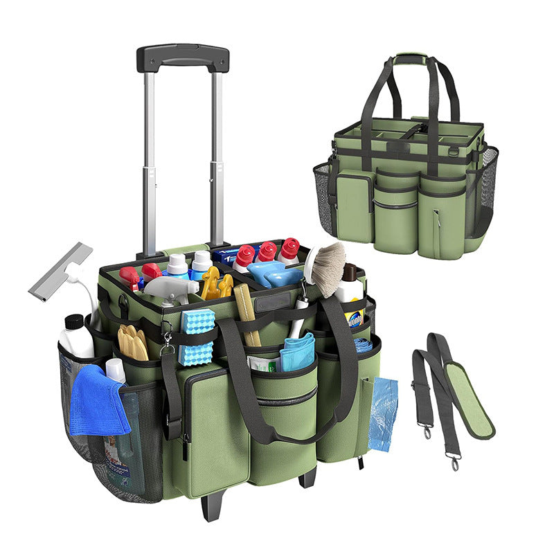 Multifunctional cleaning bag with roll and carry function Bowlift