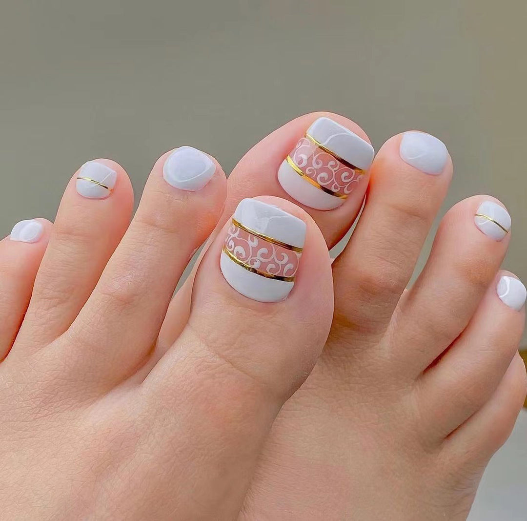 Artistic Toenail Design with Divine Butterfly Design Bowlift