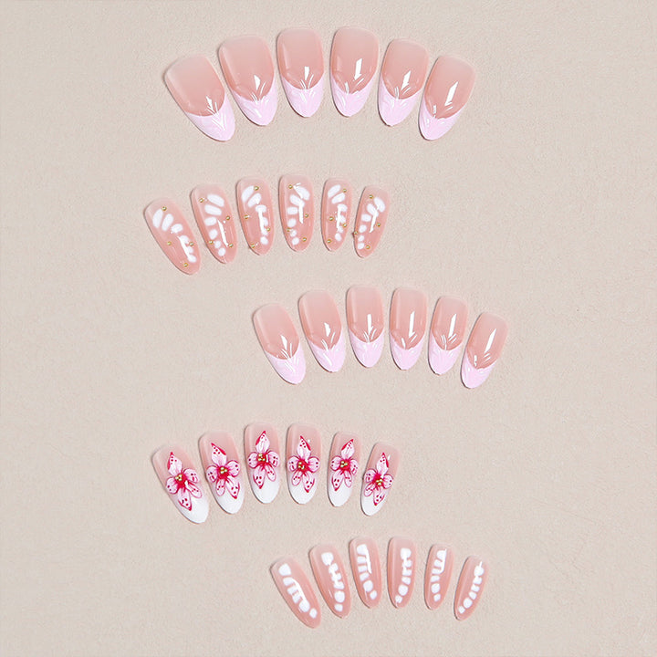 DIY Art Nail Set with Floral Accents Bowlift