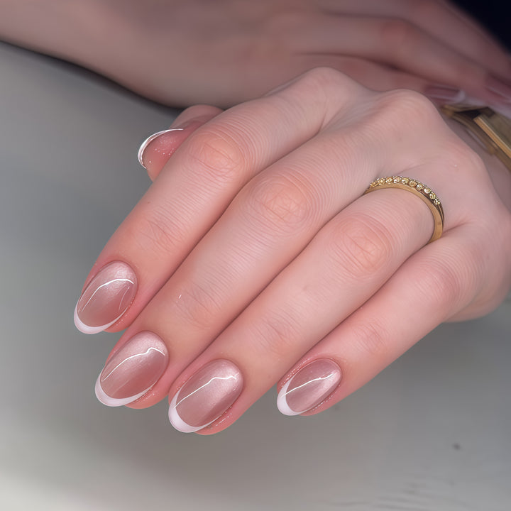 Elegant French Tip Press-On Nails Bowlift 1789389459