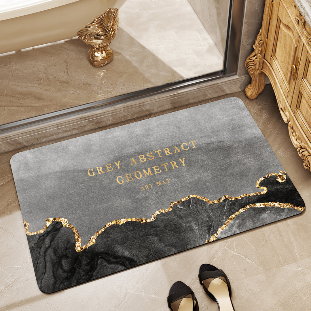 Floral Art Bathroom Mat Bowlift