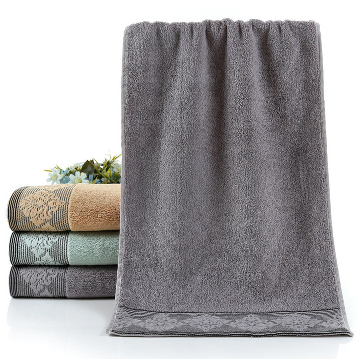 Ladies luxurious terry bath towel with elegant lace trim Bowlift