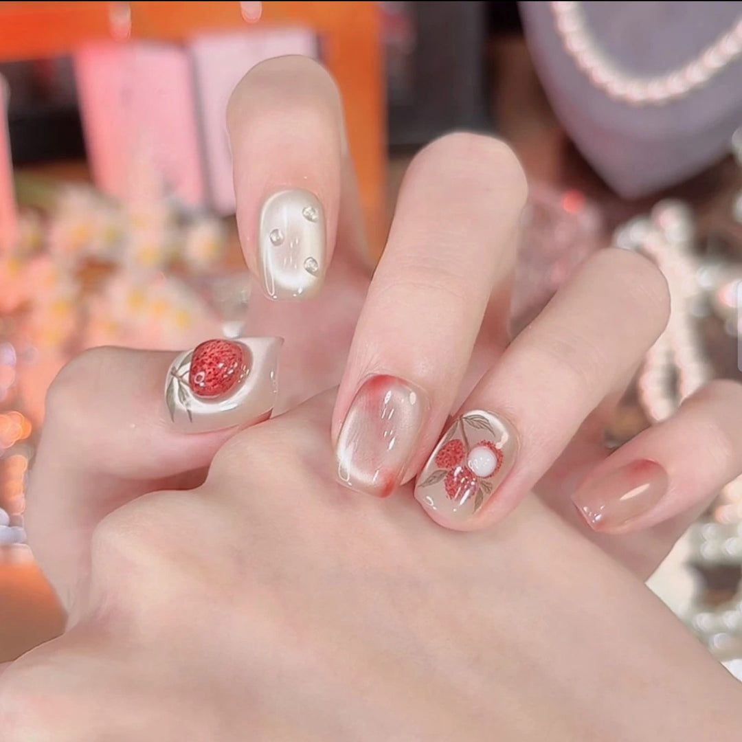 Artistic Floral Nail Design Bowlift