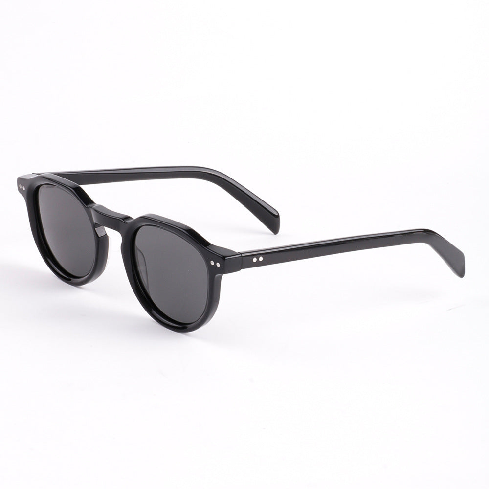 Ladies' fashionable sunglasses with stylish round frame and UV protection Bowlift