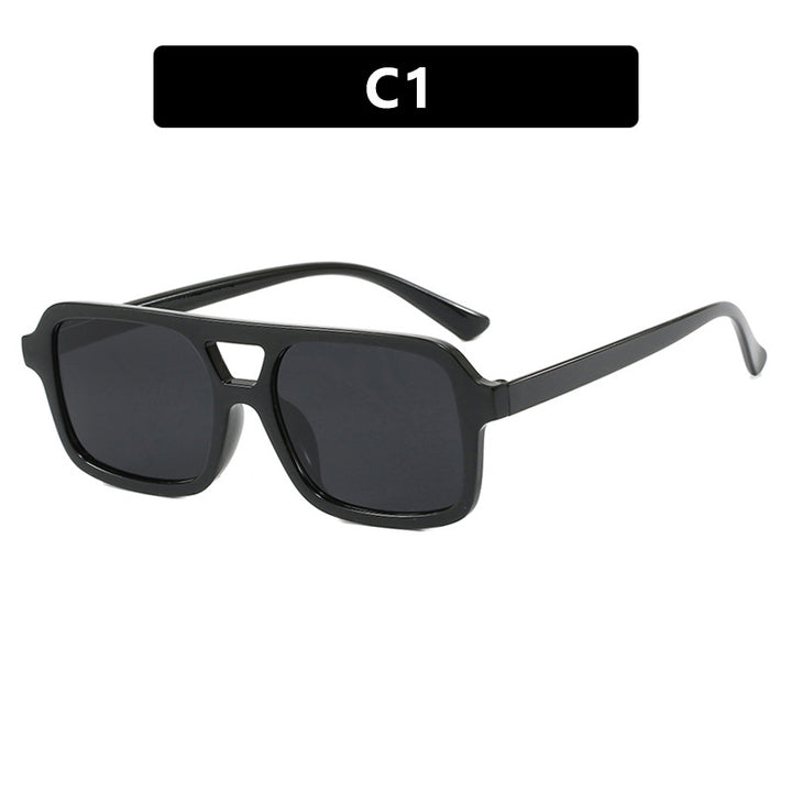 Women's fashionable square sunglasses made of transparent plastic Bowlift