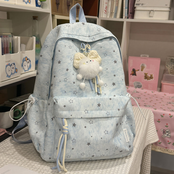Star-Patterned Youth Backpack
