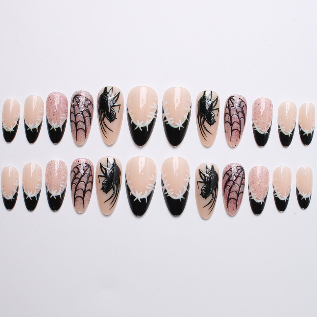 Creative spider design artificial nails Bowlift
